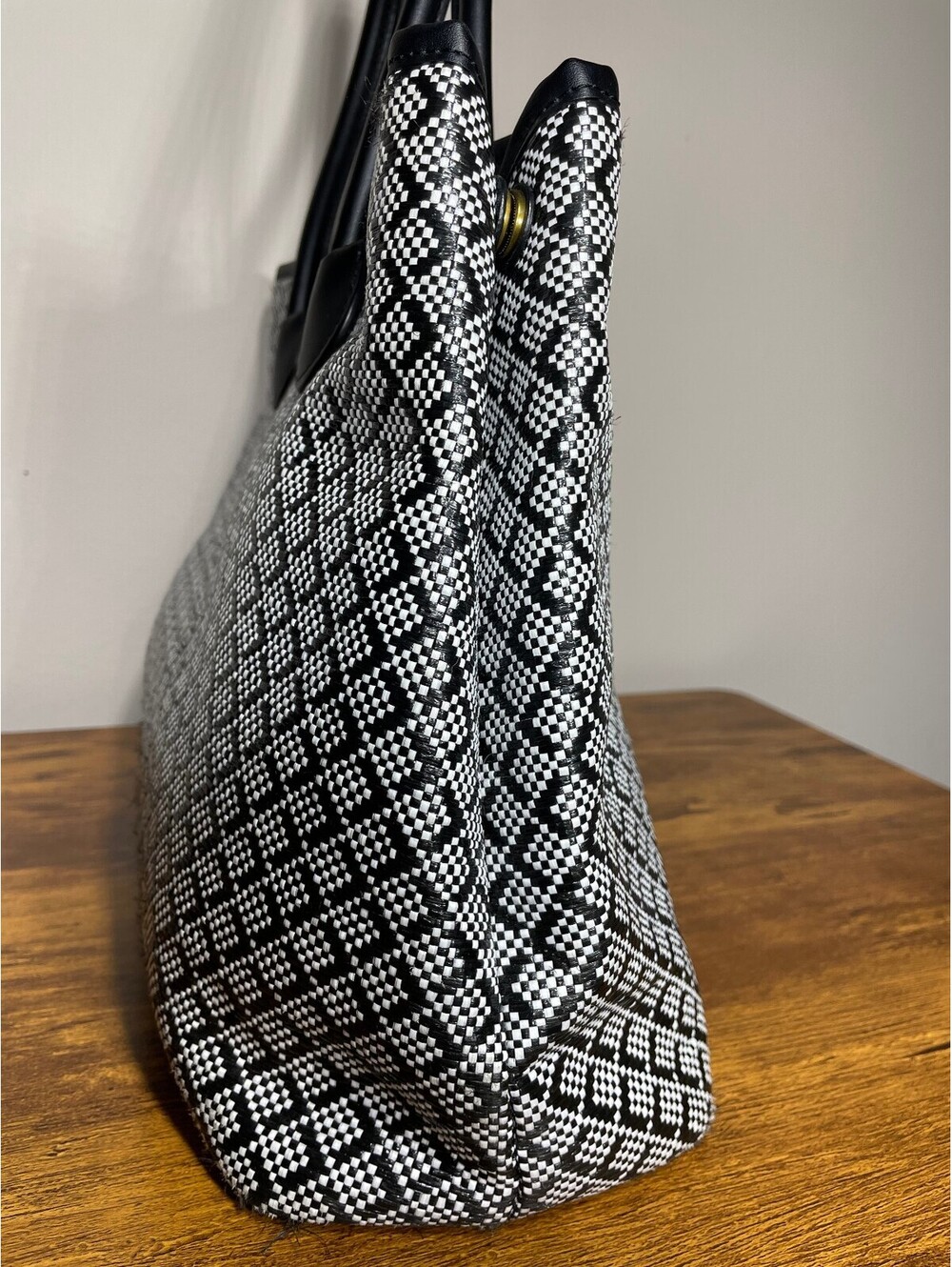 Lauren Ralph Lauren Millbrook Market Tote Geometric Preppy - Picture 6 of 9